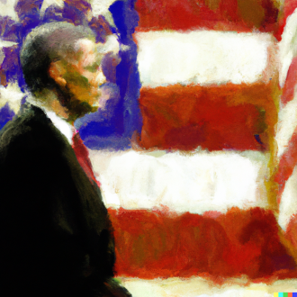 President in front of flag - Jobs Act Title 3 SEC